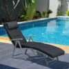 Outsunny Reclining Sun Lounger With Cushion - Black - 84B-184V70BK -OUTSUNNY Sales Shop o u outsunny 84b 184v70bk