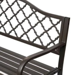 Outsunny 2-Seater Cast Iron Garden Bench - Black - 84B-186 -OUTSUNNY Sales Shop o u outsunny 84b 186 5