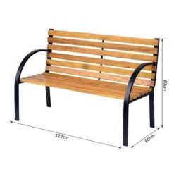 Outsunny Garden Bench 1220x600x800mm - Steel/Wood - 84B-188 12 Outsunny Garden Bench 1220x600x800mm - Steel/Wood - 84B-188 -OUTSUNNY Sales Shop o u outsunny 84b 188 dimensions
