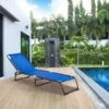 Outsunny Reclining Sun Lounger - Blue - 84B-206