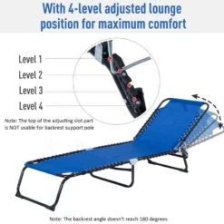 Outsunny Reclining Sun Lounger - Blue - 84B-206 -OUTSUNNY Sales Shop o u outsunny 84b 206 2