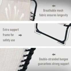 Outsunny Reclining Sun Lounger - White - 84B-206CW 13 Outsunny Reclining Sun Lounger - White - 84B-206CW -OUTSUNNY Sales Shop o u outsunny 84b 206cw 4