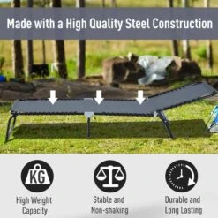 Outsunny Reclining Sun Lounger - Grey - 84B-206GY -OUTSUNNY Sales Shop o u outsunny 84b 206gy 3