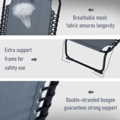 Outsunny Reclining Sun Lounger - Grey - 84B-206GY -OUTSUNNY Sales Shop o u outsunny 84b 206gy 4