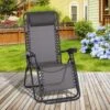 Outsunny Reclining Sun Lounger With Pillow - Grey - 84B-227GY -OUTSUNNY Sales Shop o u outsunny 84b 227gy