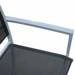 Outsunny Set Of 2 Metal Garden Chairs - Grey - 84B-293 -OUTSUNNY Sales Shop o u outsunny 84b 293 armrest