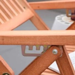 Outsunny 5-Position Backrest Acacia Wooden Chair - Red Brown - 84B-312 -OUTSUNNY Sales Shop o u outsunny 84b 312 armrest