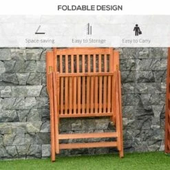 Outsunny 5-Position Backrest Acacia Wooden Chair - Red Brown - 84B-312 -OUTSUNNY Sales Shop o u outsunny 84b 312 design