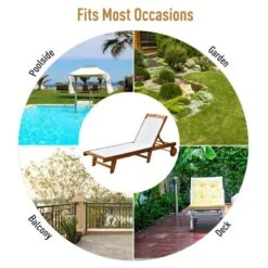 Outsunny Wooden Reclining Sun Lounger - White - 84B-325 -OUTSUNNY Sales Shop o u outsunny 84b 325 5