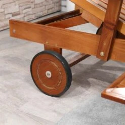 Outsunny Wooden Reclining Sun Lounger - Natural - 84B-326 -OUTSUNNY Sales Shop o u outsunny 84b 326 5