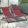 Outsunny 2-Piece Garden Deck Chairs - Red - 84B-342V70WR -OUTSUNNY Sales Shop o u outsunny 84b 342v70wr