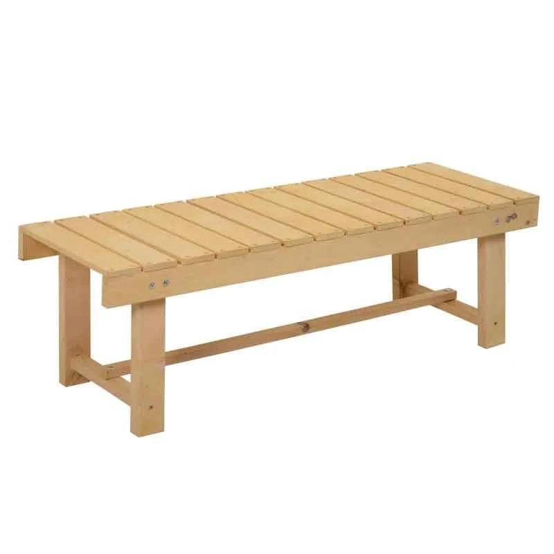 Outsunny 2-Seater Outdoor Fir Wood Garden Bench - 84B-362 2 Outsunny 2-Seater Outdoor Fir Wood Garden Bench - 84B-362 - Image 2