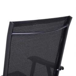 Outsunny Set Of 2 Foldable Metal Garden Chairs - Black - 84B-381BK -OUTSUNNY Sales Shop o u outsunny 84b 381bk fabric