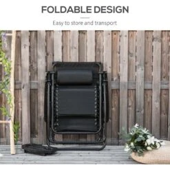 Outsunny Reclining Sun Lounger With Sun Shade - Black - 84B-388BK 13 Outsunny Reclining Sun Lounger With Sun Shade - Black - 84B-388BK -OUTSUNNY Sales Shop o u outsunny 84b 388bk 4