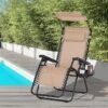 Outsunny Reclining Sun Lounger With Sun Shade - Beige - 84B-388CW 21 Outsunny Reclining Sun Lounger With Sun Shade - Beige - 84B-388CW -OUTSUNNY Sales Shop o u outsunny 84b 388cw