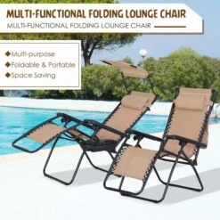 Outsunny Reclining Sun Lounger With Sun Shade - Beige - 84B-388CW 11 Outsunny Reclining Sun Lounger With Sun Shade - Beige - 84B-388CW -OUTSUNNY Sales Shop o u outsunny 84b 388cw 3