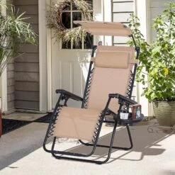 Outsunny Reclining Sun Lounger With Sun Shade - Beige - 84B-388CW 13 Outsunny Reclining Sun Lounger With Sun Shade - Beige - 84B-388CW -OUTSUNNY Sales Shop o u outsunny 84b 388cw lifestyle