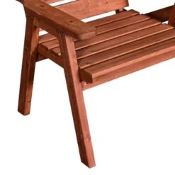 Outsunny Fir Wood Convertible 2 To 3 Seater Outdoor Garden Bench Wood Tone - 84B-395 -OUTSUNNY Sales Shop o u outsunny 84b 395 6