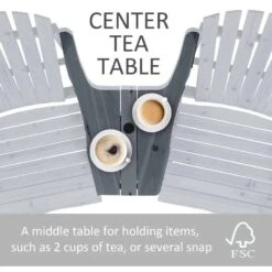 Outsunny 2-Seater Garden Bench With Table - Grey - 84B-396CG 15 Outsunny 2-Seater Garden Bench With Table - Grey - 84B-396CG -OUTSUNNY Sales Shop o u outsunny 84b 396cg 5