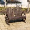 Outsunny 2-Seater Wheel Wooden Garden Bench - 84B-406 2 Outsunny 2-Seater Wheel Wooden Garden Bench - 84B-406 -OUTSUNNY Sales Shop o u outsunny 84b 406
