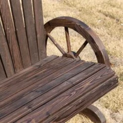 Outsunny 2-Seater Wheel Wooden Garden Bench - 84B-406 16 Outsunny 2-Seater Wheel Wooden Garden Bench - 84B-406 -OUTSUNNY Sales Shop o u outsunny 84b 406 5
