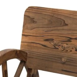 Outsunny Wooden Wagon Wheel Garden Bench - Brown - 84B-408 17 Outsunny Wooden Wagon Wheel Garden Bench - Brown - 84B-408 -OUTSUNNY Sales Shop o u outsunny 84b 408 6