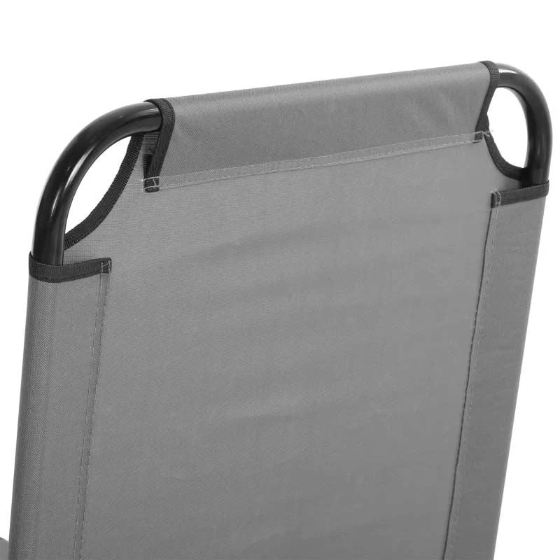 Outsunny Reclining Sun Lounger - Grey - 84B-442GY 7 Outsunny Reclining Sun Lounger - Grey - 84B-442GY - Image 7