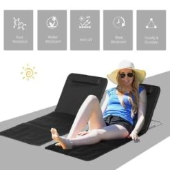 Outsunny 2-Piece Folding Beach Mats - Black - 84B-455BK 12 Outsunny 2-Piece Folding Beach Mats - Black - 84B-455BK -OUTSUNNY Sales Shop o u outsunny 84b 455bk 2