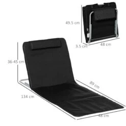 Outsunny 2-Piece Folding Beach Mats - Black - 84B-455BK 11 Outsunny 2-Piece Folding Beach Mats - Black - 84B-455BK -OUTSUNNY Sales Shop o u outsunny 84b 455bk dimensions