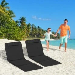 Outsunny 2-Piece Folding Beach Mats - Black - 84B-455BK 17 Outsunny 2-Piece Folding Beach Mats - Black - 84B-455BK -OUTSUNNY Sales Shop o u outsunny 84b 455bk lifestyle