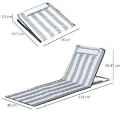 Outsunny 2 Piece Beach Mats With Bag - Grey - 84B-455V70LG -OUTSUNNY Sales Shop o u outsunny 84b 455v70lg 2