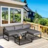 Outsunny 5 Piece Garden Furniture Set - Grey - 84B-483 -OUTSUNNY Sales Shop o u outsunny 84b 483