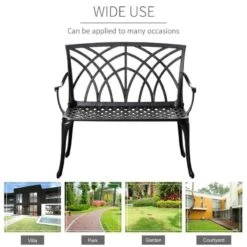 Outsunny 2-Seater Aluminium Garden Bench - 84B-503 14 Outsunny 2-Seater Aluminium Garden Bench - 84B-503 -OUTSUNNY Sales Shop o u outsunny 84b 503 4