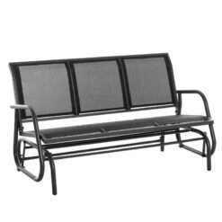 Outsunny 3-Seat Glider Rocking Garden Bench For 3 People - Texteline - 84B-531 11 Outsunny 3-Seat Glider Rocking Garden Bench For 3 People - Texteline - 84B-531 -OUTSUNNY Sales Shop o u outsunny 84b 531 1