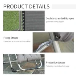 Outsunny 2-Piece Reclining Sun Lounger Set - Grey - 84B-536V70 14 Outsunny 2-Piece Reclining Sun Lounger Set - Grey - 84B-536V70 -OUTSUNNY Sales Shop o u outsunny 84b 536v70 3