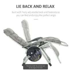 Outsunny 2-Piece Reclining Sun Lounger Set - Grey - 84B-536V70 15 Outsunny 2-Piece Reclining Sun Lounger Set - Grey - 84B-536V70 -OUTSUNNY Sales Shop o u outsunny 84b 536v70 4