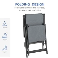 Outsunny 2-Piece Reclining Sun Lounger Set - Grey - 84B-537V01 12 Outsunny 2-Piece Reclining Sun Lounger Set - Grey - 84B-537V01 -OUTSUNNY Sales Shop o u outsunny 84b 537v01 3