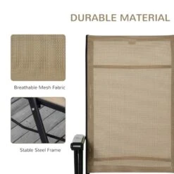 Outsunny 2-Piece Reclining Sun Lounger Set - Beige -84B-537V01BG 14 Outsunny 2-Piece Reclining Sun Lounger Set - Beige -84B-537V01BG -OUTSUNNY Sales Shop o u outsunny 84b 537v01bg 4