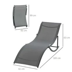 Outsunny 2 Piece Sun Lounger Set - Grey - 84B-540CG -OUTSUNNY Sales Shop o u outsunny 84b 540cg dimensions