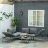 Outsunny 6-Seater Metal Garden Furniture Set / Sun Lounger- Grey - 84B-557V70 19 Outsunny 6-Seater Metal Garden Furniture Set / Sun Lounger- Grey - 84B-557V70 -OUTSUNNY Sales Shop o u outsunny 84b 557v70