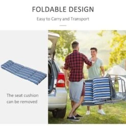 Outsunny 2-Piece Reclining Sun Lounger Set - With Cushions - Blue - 84B-571V70BU 12 Outsunny 2-Piece Reclining Sun Lounger Set - With Cushions - Blue - 84B-571V70BU -OUTSUNNY Sales Shop o u outsunny 84b 571v70bu 3