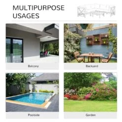 Outsunny 6 Piece Garden Furniture Set - Cream White - 84B-593V70WT 14 Outsunny 6 Piece Garden Furniture Set - Cream White - 84B-593V70WT -OUTSUNNY Sales Shop o u outsunny 84b 593v70wt 4