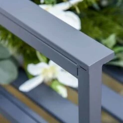 Outsunny Steel Patio Garden Bench - Grey - 84B-599GY -OUTSUNNY Sales Shop o u outsunny 84b 599gy 6