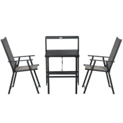 Outsunny 3 Piece Folding Outdoor Furniture Set - Grey - 84B-615GY -OUTSUNNY Sales Shop o u outsunny 84b 615gy product image