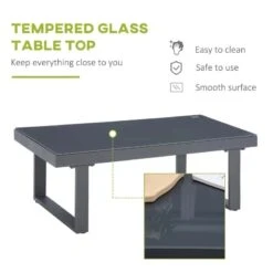 Outsunny 4-Seater Metal Garden Furniture Set - Grey - 84B-640 -OUTSUNNY Sales Shop o u outsunny 84b 640 4