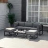 Outsunny 3-Seater Metal Garden Furniture Set - Grey - 84B-656 -OUTSUNNY Sales Shop o u outsunny 84b 656