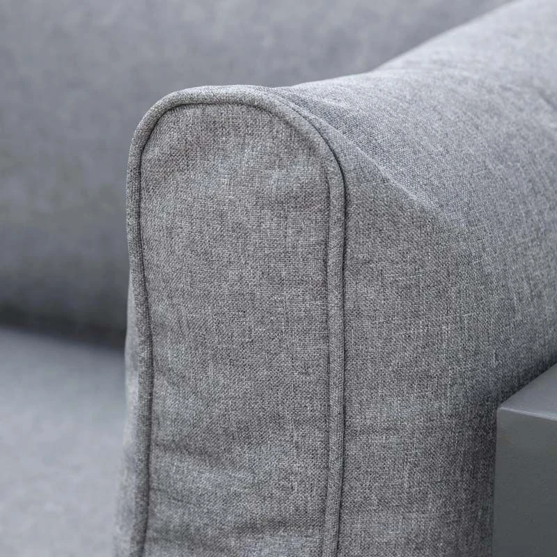 Outsunny 3-Seater Metal Garden Furniture Set - Grey - 84B-656 9 Outsunny 3-Seater Metal Garden Furniture Set - Grey - 84B-656 - Image 9