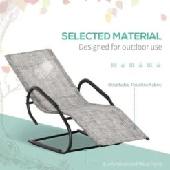 Outsunny Garden Sun Lounger - Grey - 84B-685 10 Outsunny Garden Sun Lounger - Grey - 84B-685 -OUTSUNNY Sales Shop o u outsunny 84b 685 2