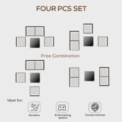 Outsunny 4-Seater Rattan Effect Garden Furniture Set - Grey - 84B-722V70 15 Outsunny 4-Seater Rattan Effect Garden Furniture Set - Grey - 84B-722V70 -OUTSUNNY Sales Shop o u outsunny 84b 722v70 4