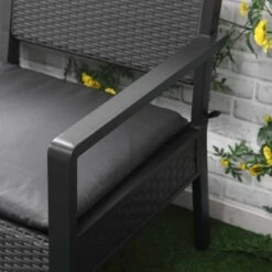 Outsunny 4-Seater Rattan Effect Garden Furniture Set - Grey - 84B-722V70 18 Outsunny 4-Seater Rattan Effect Garden Furniture Set - Grey - 84B-722V70 -OUTSUNNY Sales Shop o u outsunny 84b 722v70 7